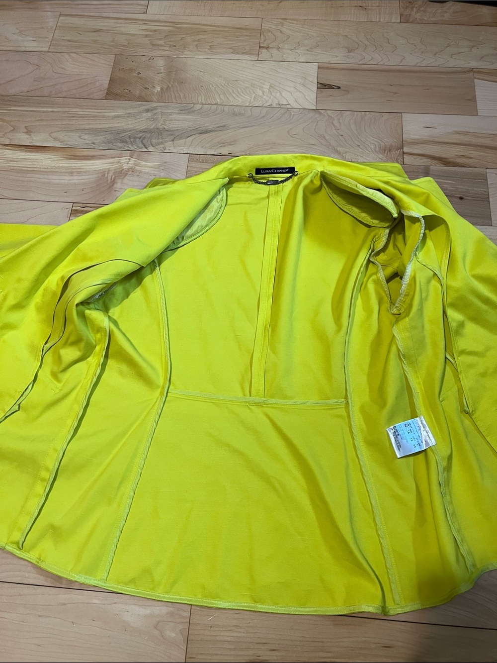 Luisa Cerano Bright Neon Yellow Women's Blazer Jacket - Picture 8 of 11